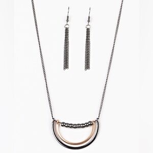 Paparazzi Chic Silver and Gold Necklace Set